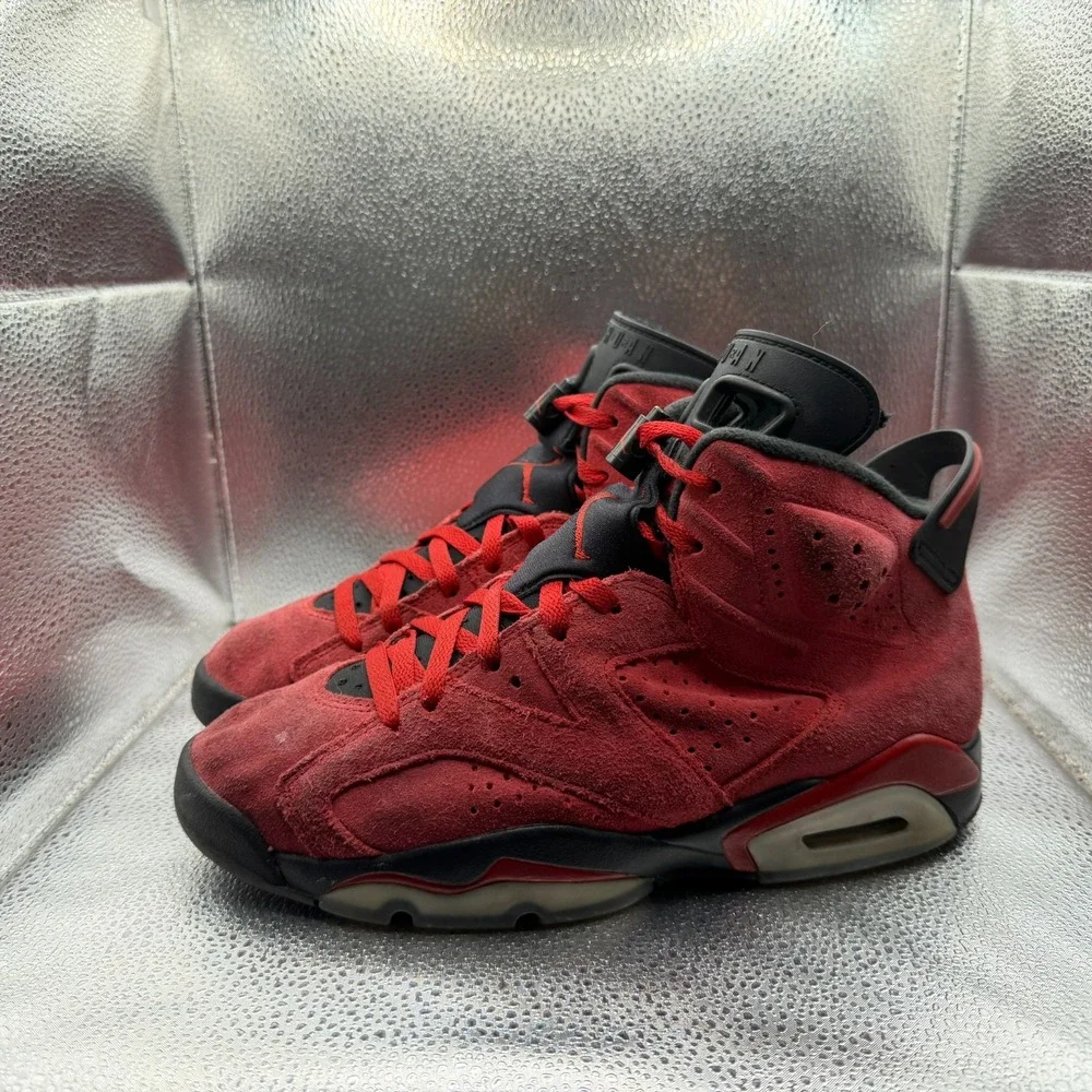 Size 8 Jordan 6 Retro Toro Bravo Red Mens Lace Up Sneaker‎ Shoes CT8529-600